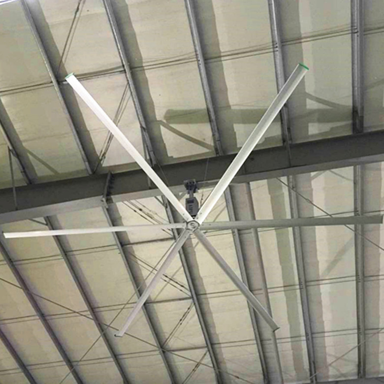Fans de techo del motor de CA HVLS 0.75kw fan de techo de 10 pies para las instalaciones grandes